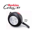 Hawkins 5 Litre Contura Black Hard anodised Pressure Cooker : CXT50 with 2 Gasket & 2 Safety Valve