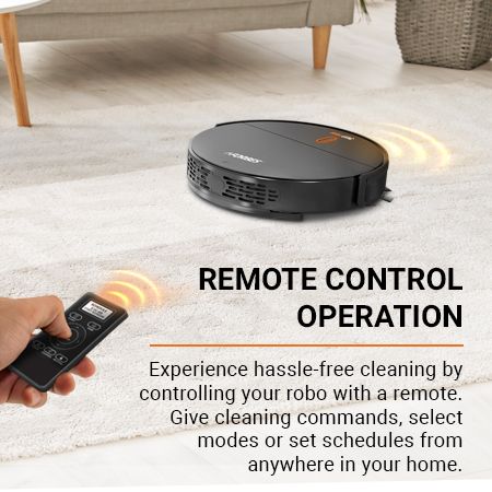 Eureka Forbes Robo eVac Versatile Robotic Vacuum Cleaner that sweeps and mops surfaces with Intelligent Suction Adjustment