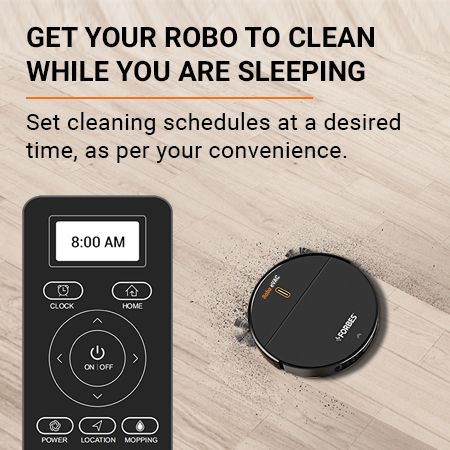 Eureka Forbes Robo eVac Versatile Robotic Vacuum Cleaner that sweeps and mops surfaces with Intelligent Suction Adjustment