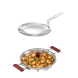 HAWKINS TRI-PLY STAINLESS STEEL TAVA 26 CM + DEEP FRY PAN WITH LID 2.5 LITRE