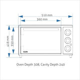 Glen Oven Toaster Grill 5030 BLRC 30 Litre with Multi function