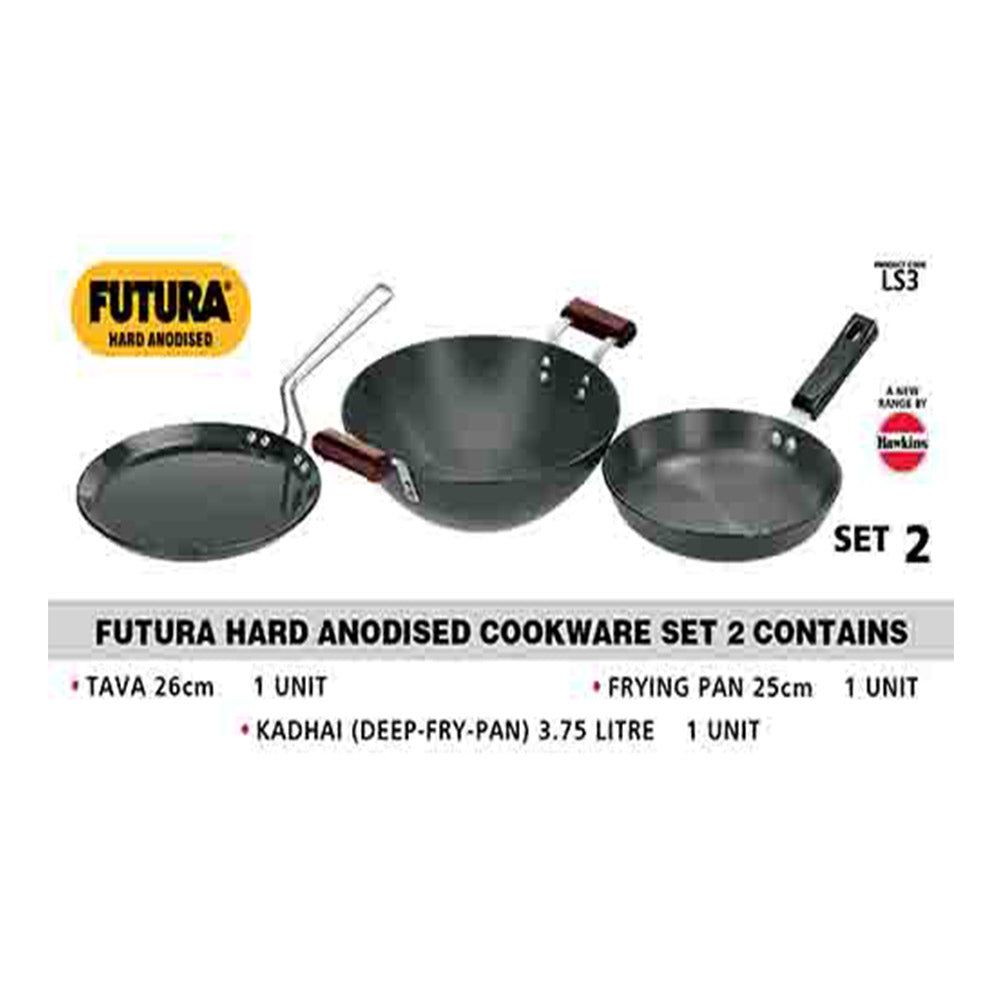 Hawkins Futura Hard Anodised Cookware Set 2