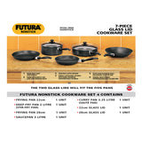 Hawkins Futura Non-Stick 7 Piece Glass Lid Cookware Set 4	