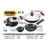 Hawkins Futura Hard Anodised Cookware, 4 Pieces Set (ASET7)