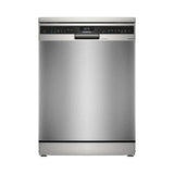 Siemens dishwasher, iQ500 Series, in silver color -front view