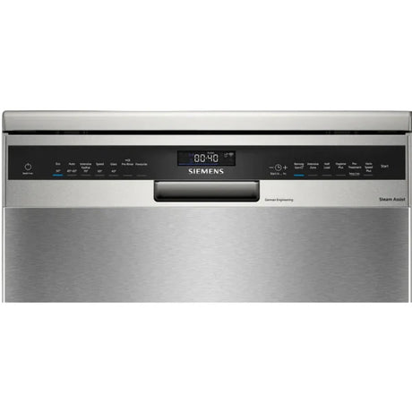 Siemens 15 place settings freestanding dishwasher - control panel view.
