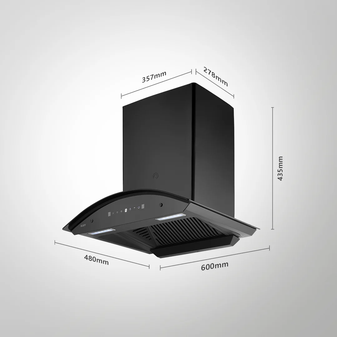 KAFF SIRIO DHC 60 SS FILTER-LESS DRY HEAT AUTO CLEAN TECHNOLOGY CHIMNEY