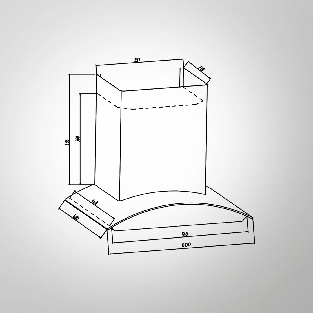 KAFF SIRIO DHC 60 SS FILTER-LESS DRY HEAT AUTO CLEAN TECHNOLOGY CHIMNEY