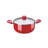 Bajaj Neka Ceramic Aluminium Casserole, 3 Litres/200mm, Red 710044