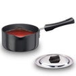 Hawkins Futura Hard Anodised Sauce Pan with Lid, 1.5 Litres, Black AS15S