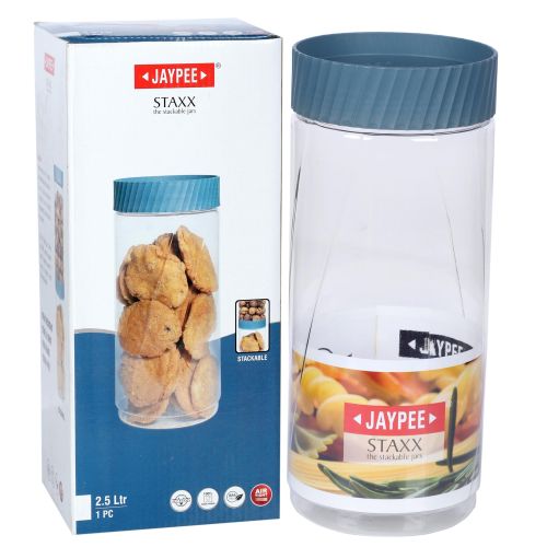Jaypee Plus STAXX Storage Container – 2.5L, Space-Saving & Elegant Design for Cereals, Spices & More