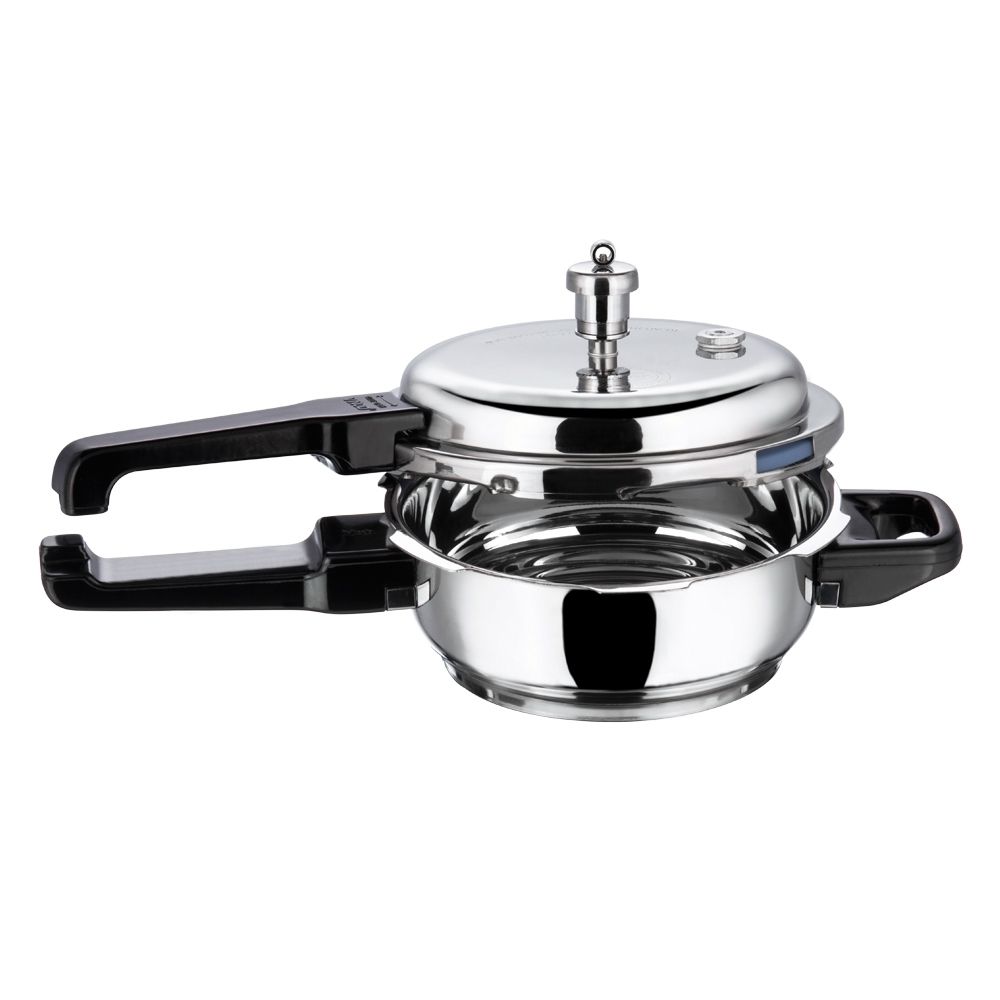 Vinod SS Sandwich Bottom 2 Litre Pressure Pan With Lid - Mini