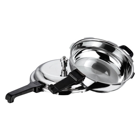 Vinod Stainless Steel Deep Pan Pressure Cooker With Lid - Jumbo (Induction Friendly)