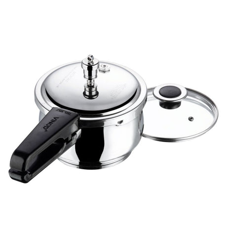 Vinod 18/8 Stainless Steel Splendid Plus Pressure Cooker - 1.5 L (Induction Friendly)