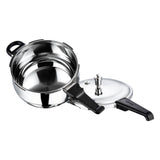 Vinod 18/8 Stainless Steel Splendid Plus Pressure Cooker - 5.5 L (Induction Friendly)