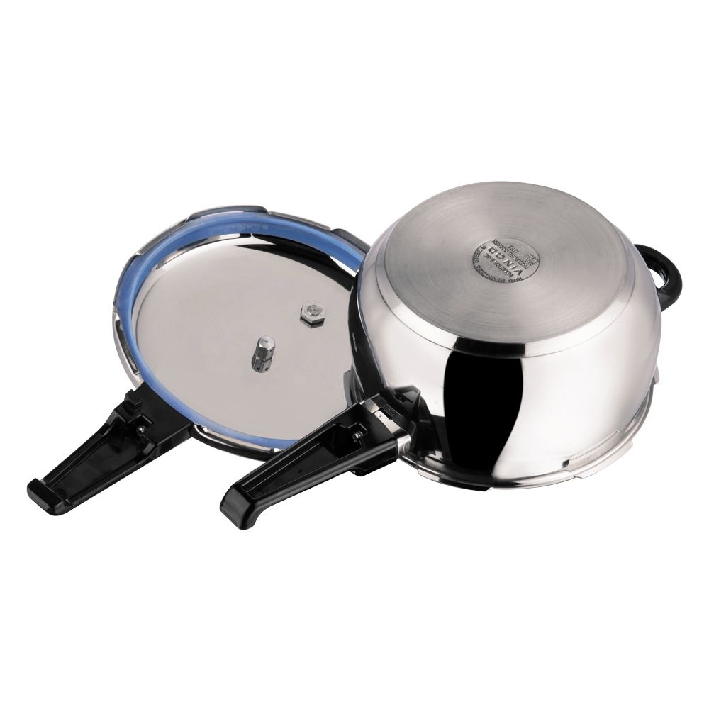 Vinod 18/8 Stainless Steel Splendid Plus Pressure Cooker - 5.5 L (Induction Friendly)