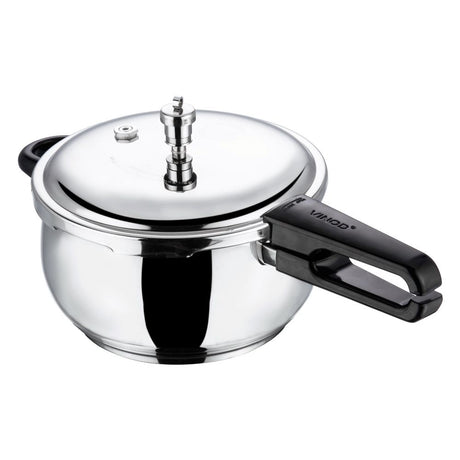 Vinod 18/8 Stainless Steel Splendid Plus Pressure Cooker - 5.5 L (Induction Friendly)