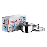 Vinod 18/8 Stainless Steel Splendid Plus Pressure Cooker - 3.5 L (Induction Friendly)