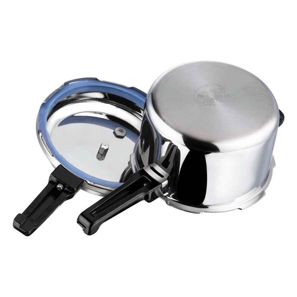 Vinod Platinum Triply Stainless Steel Pressure Cooker - 5 L (Induction Friendly)