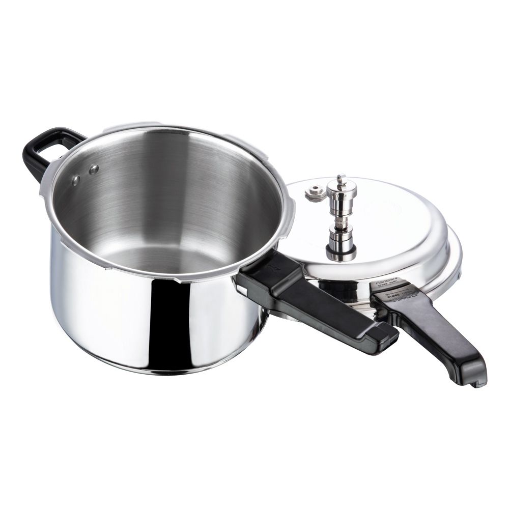 Vinod Platinum Triply Stainless Steel Pressure Cooker - 5 L (Induction Friendly)