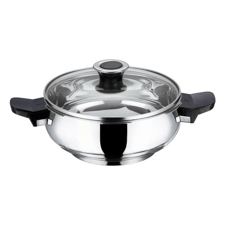 Vinod 18/8 Stainless Steel Magic Pressure Cooker - 5.5 Litre (Induction Friendly)