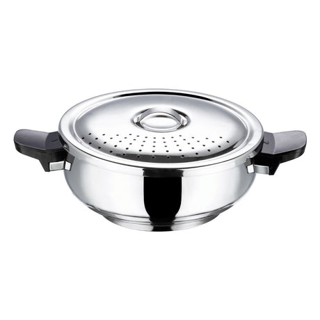 Vinod 18/8 Stainless Steel Magic Pressure Cooker - 5.5 Litre (Induction Friendly)