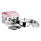 Vinod 18/8 Stainless Steel Magic Pressure Cooker - 5.5 Litre (Induction Friendly)