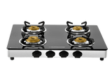 Swift 4 Burner Toughened Glass Gas Stove Manual Ignition