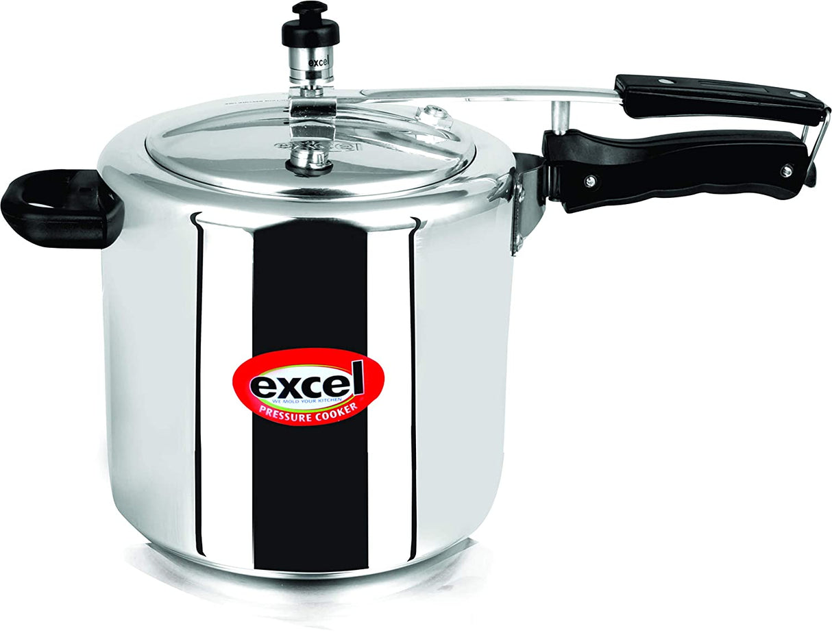 EXCEL 8 LITRE ALUMINIUM ISI PRESSURE COOKER WITH INNER LID