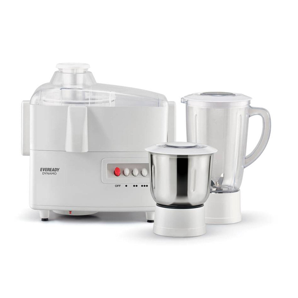 Eveready Dynamo 450 W Juicer Mixer Grinder (White, 2 Jars)