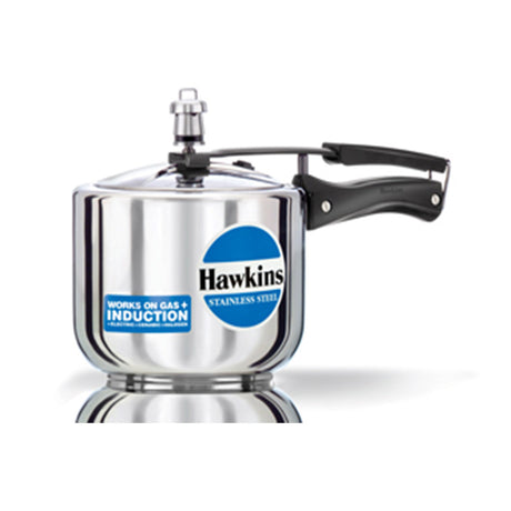 Hawkins Stainless Steel Pressure Cooker 3 Litre Tall: HSS 3T with Hawkins Genuine 2 Gasket & 2 Safety Valve