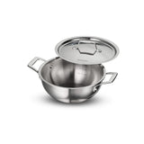 Tramontina Aeion 22cm Triply Deep Kadai with SS Lid