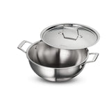 Tramontina Aeion 28cm Triply Deep Kadai with SS Lid