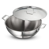 Tramontina Aeion 40cm Triply Deep Kadai with SS Lid