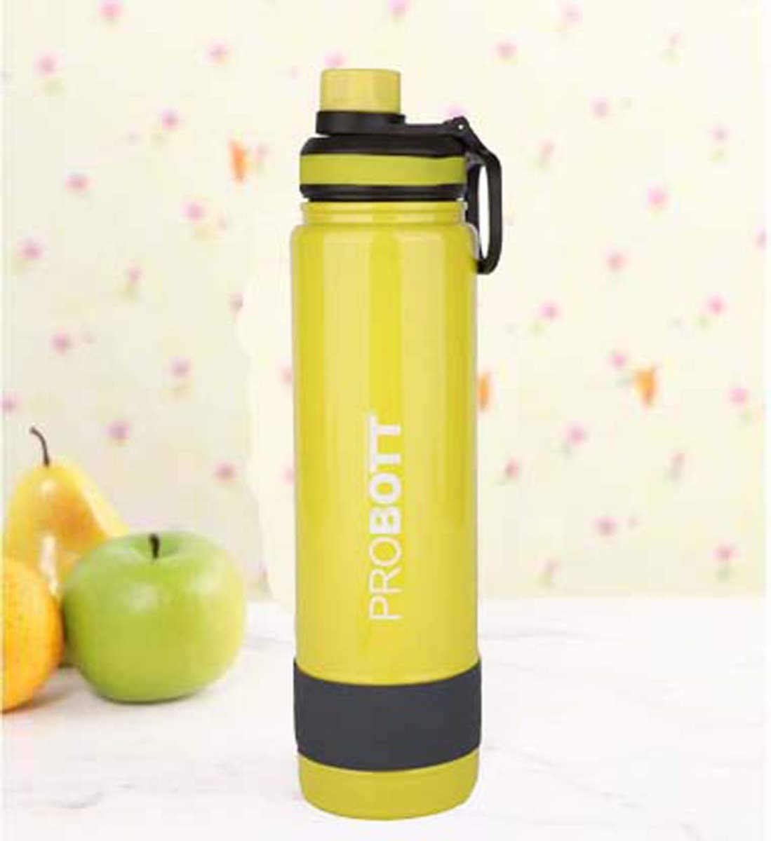 PROBOTT Stainless Steel Double Wall Vacuum Flask Rainbow Sports Bottle 900ml -Yellow (PB 900-02)