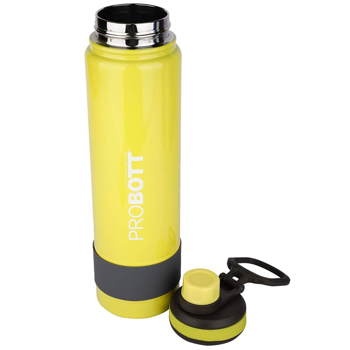 PROBOTT Stainless Steel Double Wall Vacuum Flask Rainbow Sports Bottle 900ml -Yellow (PB 900-02)