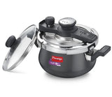 PRESTIGE CLIP-ON MINI SVACHH HARD ANODISED PRESSURE COOKER HANDI 3 LITRE 20238