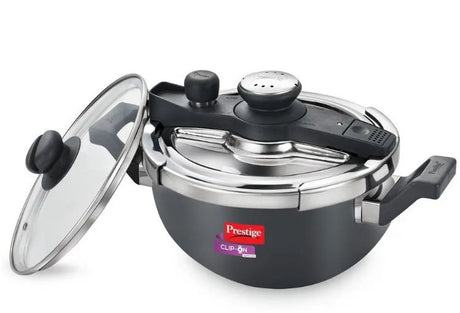 PRESTIGE CLIP ON SVACHH HARD ANODISED KADAI 3.5 L PRESSURE COOKER 20234