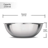 Milton Pro Cook 22 cm Triply Stainless Steel Tasla with Lid (2.2 Litre )