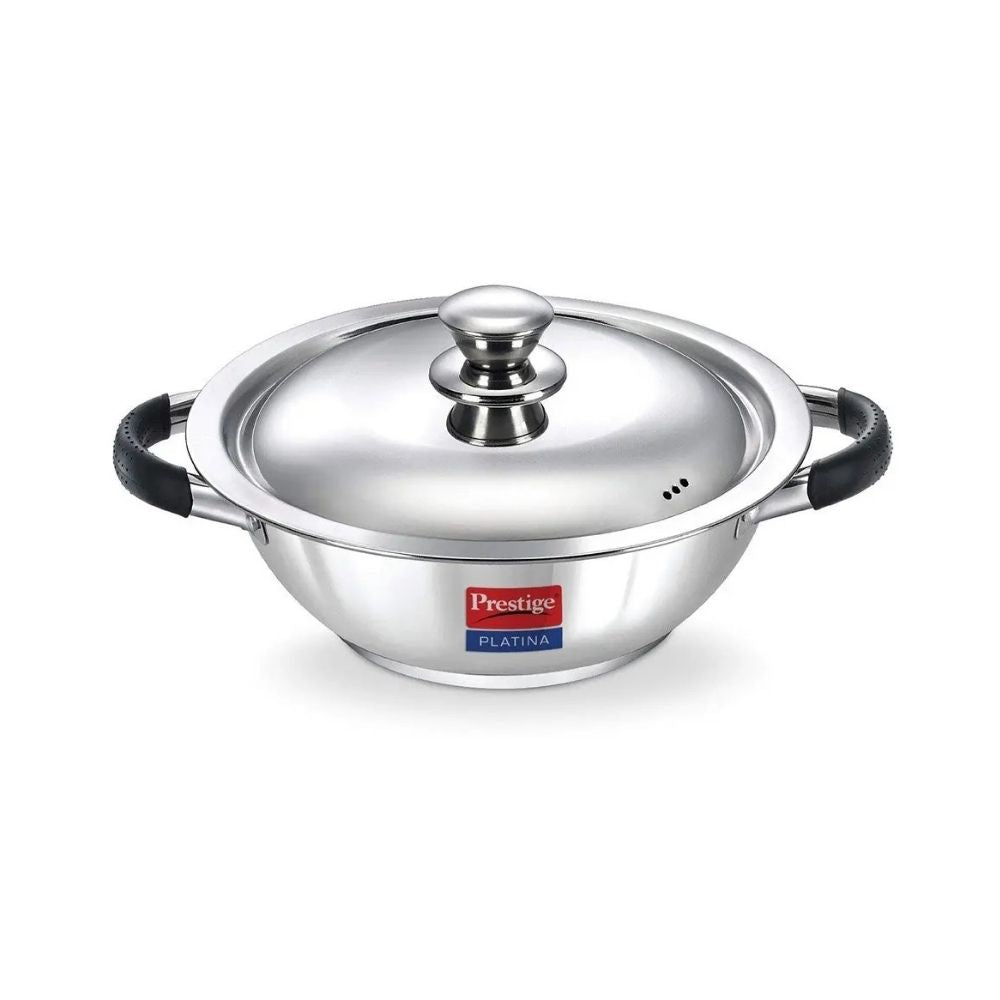 Prestige Platina Ss Kadai With Lid 240 Mm