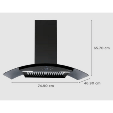 Elica ISMART GLACE HAC BF LTW 75 NERO