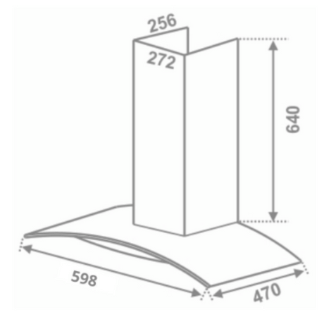 ELICA GLACE TF ETB PLUS LTW 60 NERO PB LED
