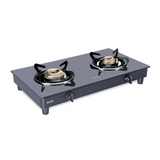 Glen CT 1021 GT HF BB Black 2 Burner Glass