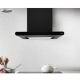 Elica Deep Silent Chimney Galaxy EDS PLUS HE LTW 60 NERO T4V LED P