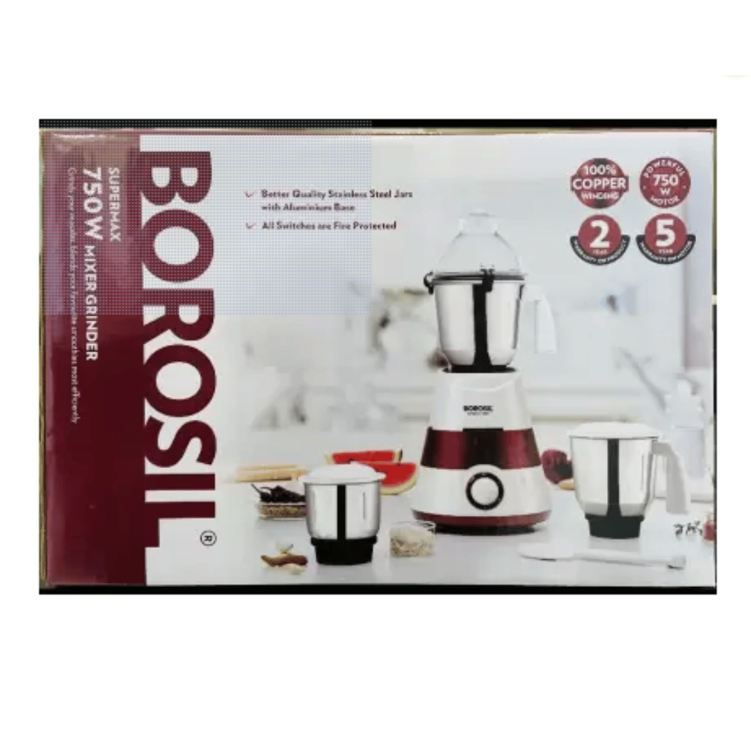 Borosil SUPERMAX 750 W - RED MIXER GRINDER HAMG750W28