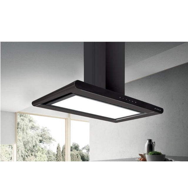 Elica Deep Silent Chimney GALAXY EDS PLUS ISLAND HE LTW 90 NERO T4V LED P