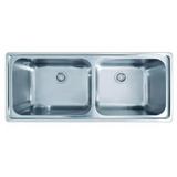 Franke Artisan RSX620-55-48 Stainless Steel (45x18) 1 mm EUROPEAN SATIN FINISH Double Bowl with Drain Board Sink 101.0536.744