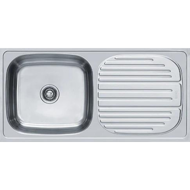 Franke 611 X TRENDY (804x504/32x20)  Stainless Steel 1mm European Satin Finish Single Bowl with Drain Board Sink 101.0153.107
