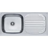 Franke 611 X TRENDY (804x504/32x20)  Stainless Steel 1mm European Satin Finish Single Bowl with Drain Board Sink 101.0153.107
