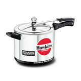 Hawkins Hevibase Pressure Cooker 6.5 Litre: IH65  with Hawkins Genuine 2 Gasket & 2 Safety Valve